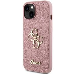 Guess GUHCP15MHG4SGP iPhone 15 Plus 6.7" różowy|pink hardcase Glitter Script Big 4G цена и информация | Чехлы для телефонов | pigu.lt