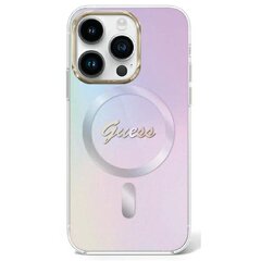 Guess GUHMP15XHITSU iPhone 15 Pro Max 6.7" fioletowy|purple hardcase IML Iridescent MagSafe цена и информация | Чехлы для телефонов | pigu.lt