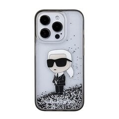 Karl Lagerfeld KLHCP15LLKKNSK iPhone 15 Pro 6.1" transparent hardcase Liquid Glitter Ikonik цена и информация | Чехлы для телефонов | pigu.lt