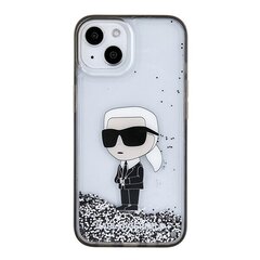 Karl Lagerfeld KLHCP15SLKKNSK iPhone 15 6.1" transparent hardcase Liquid Glitter Ikonik цена и информация | Чехлы для телефонов | pigu.lt