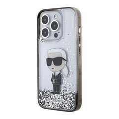 Karl Lagerfeld KLHCP15XLKKNSK iPhone 15 Pro Max 6.7" transparent hardcase Liquid Glitter Ikonik цена и информация | Чехлы для телефонов | pigu.lt