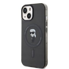 Karl Lagerfeld KLHMP15SHFCKNOK iPhone 15 6.1" czarny|black hardcase IML Ikonik MagSafe цена и информация | Чехлы для телефонов | pigu.lt