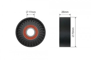 DAUGIAFRIKCINIO DIRŽO ĮTEMPIKLIO SKRIEMULYS BMW 3 (E46), 5 (E39), 7 (E38) 2.5-3.0D 500074 - цена и информация | Автопринадлежности | pigu.lt