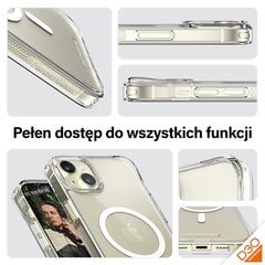 PanzerGlass HardCase iPhone 15 Plus 6.7" D3O MagSafe 3xMilitary grade transparent 1182 цена и информация | Чехлы для телефонов | pigu.lt