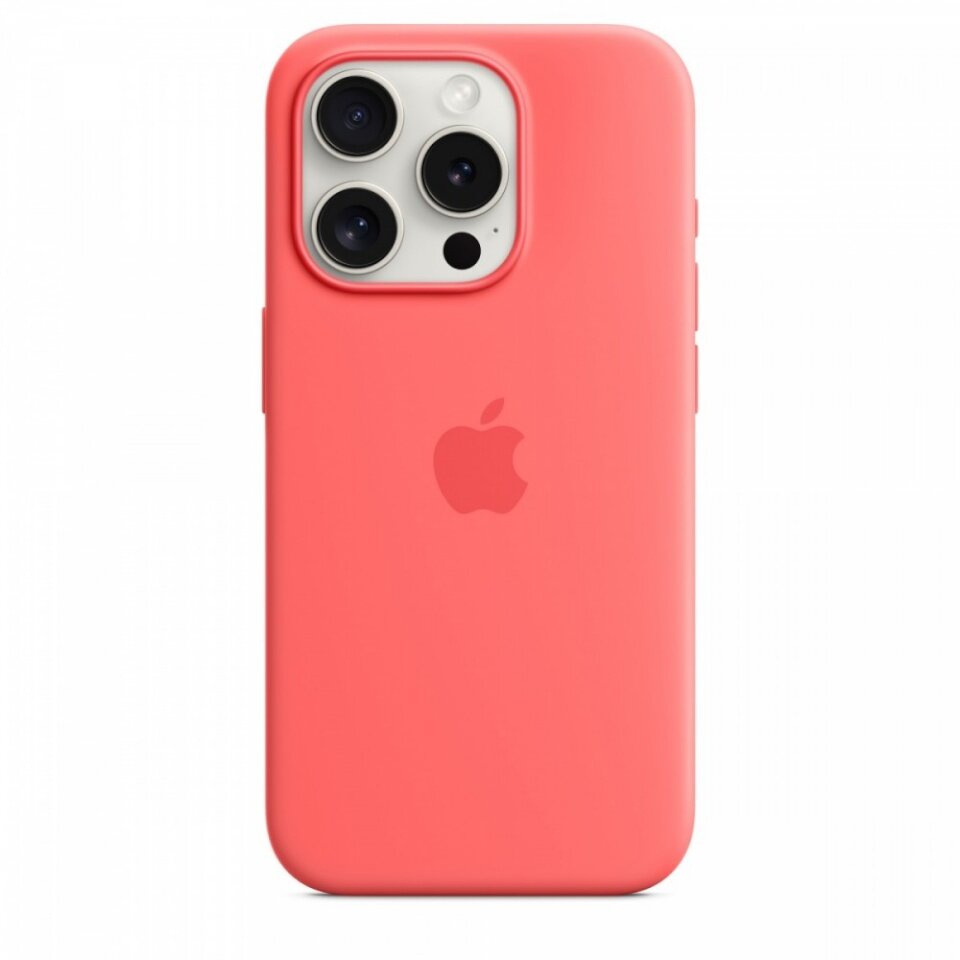 Apple iPhone 15 Pro Silicone Case with MagSafe - Guava MT1G3ZM/A цена |  pigu.lt