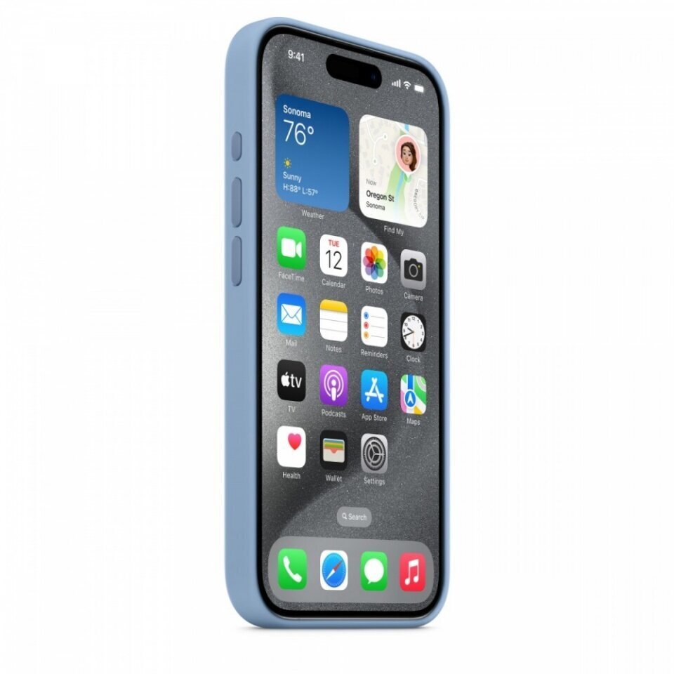 Apple Silicone Case MagSafe MT1L3ZM/A Winter Blue цена и информация | Telefono dėklai | pigu.lt