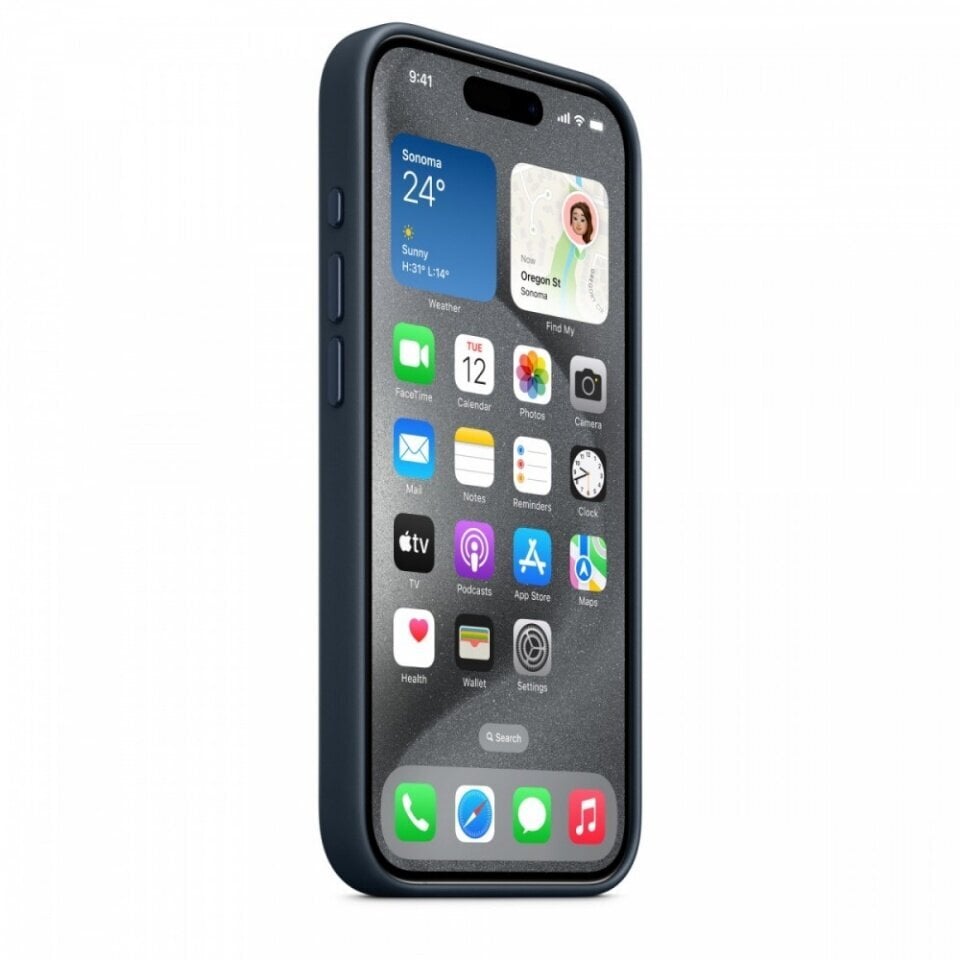 Apple FineWoven Case MagSafe MT4Q3ZM/A Pacific Blue kaina ir informacija | Telefono dėklai | pigu.lt
