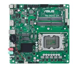 Asus Pro H610T D4-CSM kaina ir informacija | Pagrindinės plokštės | pigu.lt