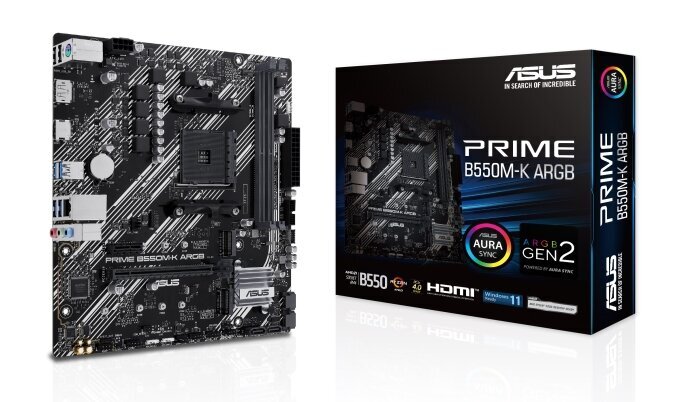 Asus Prime B550M-K ARGB цена и информация | Pagrindinės plokštės | pigu.lt