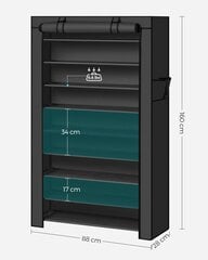 Batų lentyna su medžiaginiu užvalkalu 88 cm, juoda kaina ir informacija | Biuro kėdės | pigu.lt