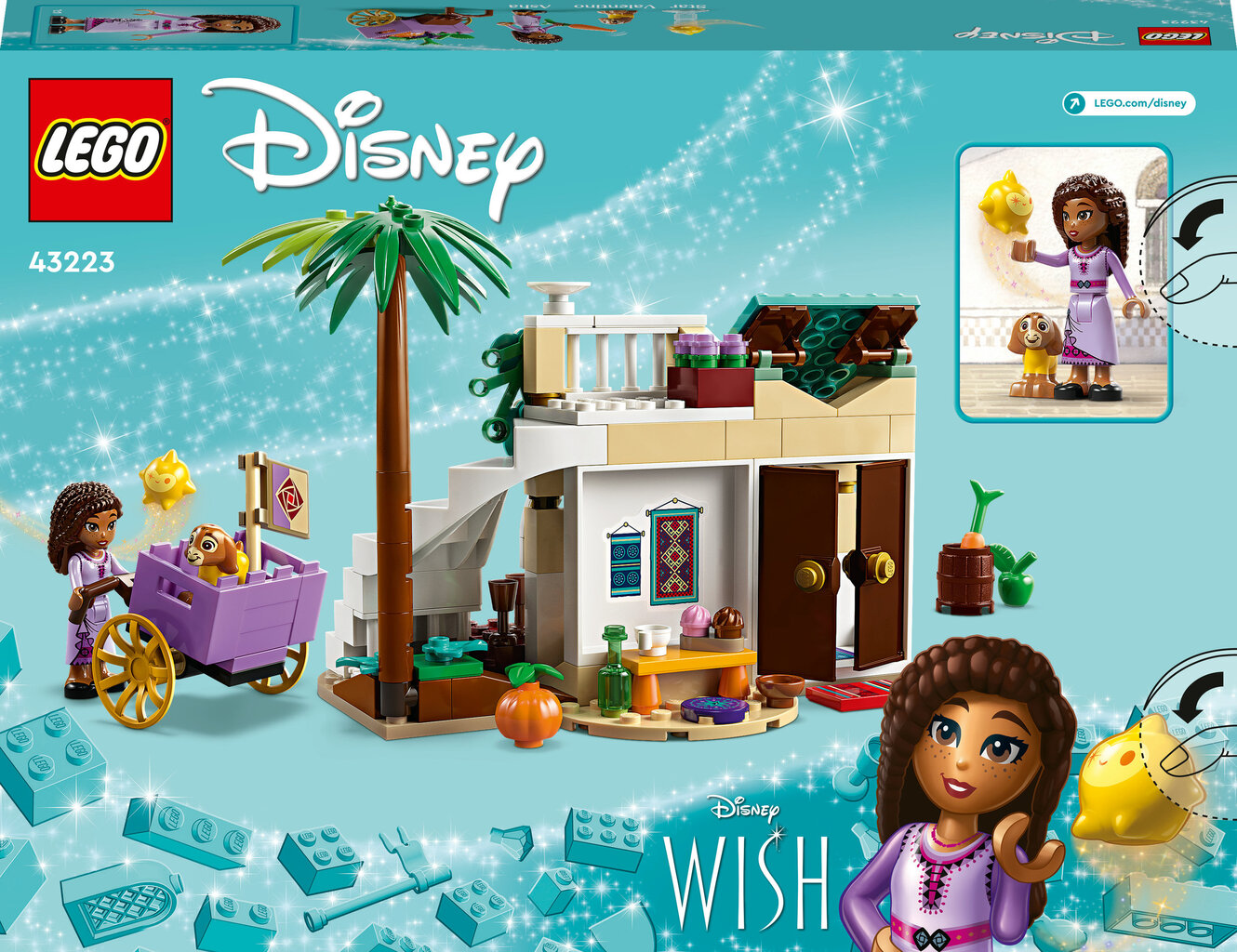 43223 LEGO® Disney Asha Rosaso mieste kaina ir informacija | Konstruktoriai ir kaladėlės | pigu.lt