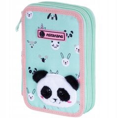 Mokyklinis penalas su priedais AstraBag AC21 Teddy Panda 503023025, 20,5x13x4,5 cm kaina ir informacija | Penalai | pigu.lt