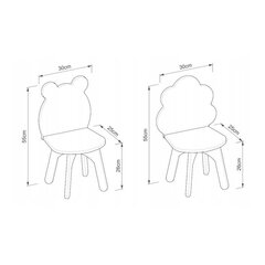 Vaikiška kėdutė Baby-T Butterfly, balta kaina ir informacija | Vaikiškos kėdutės ir staliukai | pigu.lt