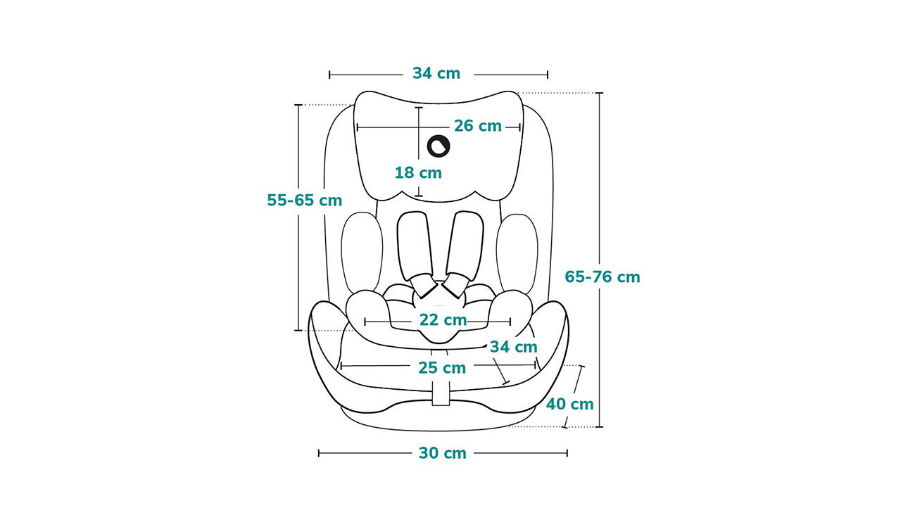 Automobilinė kėdutė Lionelo Lars i-Size, 15 - 36 kg, Green Turquoise kaina ir informacija | Autokėdutės | pigu.lt