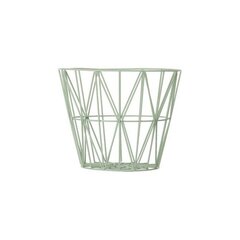 Ferm Living Wire Basket 3093 Krepšys Žalia , kaina ir informacija | Kuprinės ir krepšiai | pigu.lt