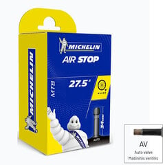 Dviračio padangos kamera Michelin Air Stop 27,5x1.9/2.7 Auto-SV kaina ir informacija | Michelin Dviračiai, paspirtukai, riedučiai, riedlentės | pigu.lt