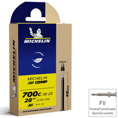 Dviračio padangos kamera Michelin Air Comp Ultralight GAL-FV 48MM 700x18/25 kaina ir informacija | Dviračių kameros ir padangos | pigu.lt