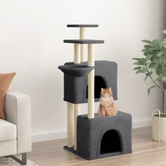 Draskyklė katėms su stovais vidaXL, tamsiai pilka, 122cm kaina ir informacija | Draskyklės | pigu.lt