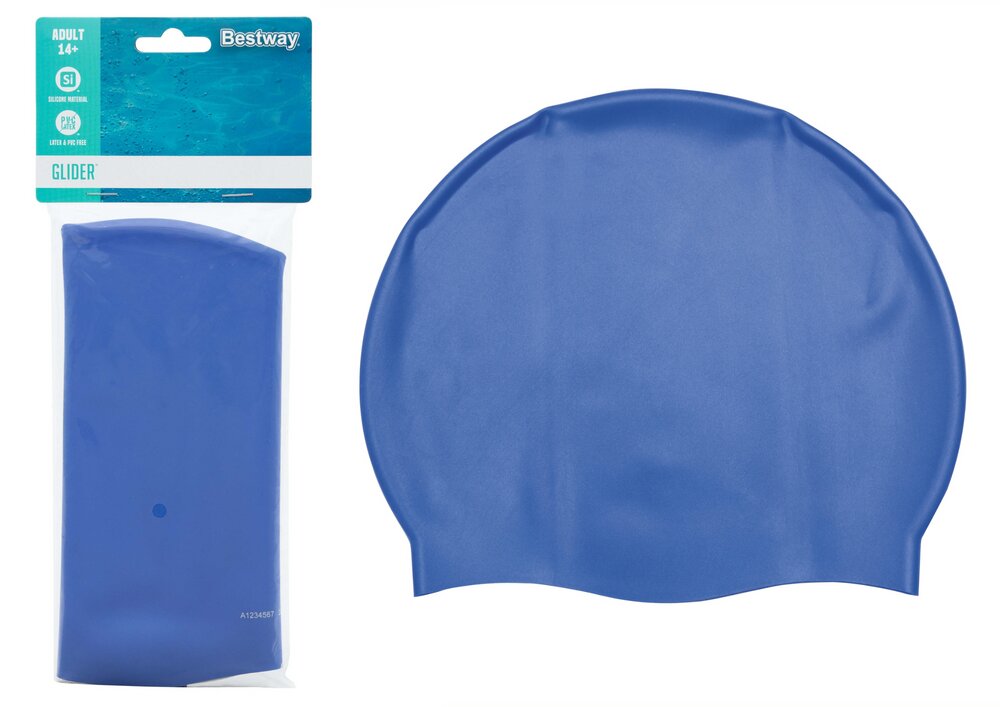 Silikoninė maudymosi kepurė Bestway 26006, violetinė kaina ir informacija | Plaukimo kepuraitės | pigu.lt