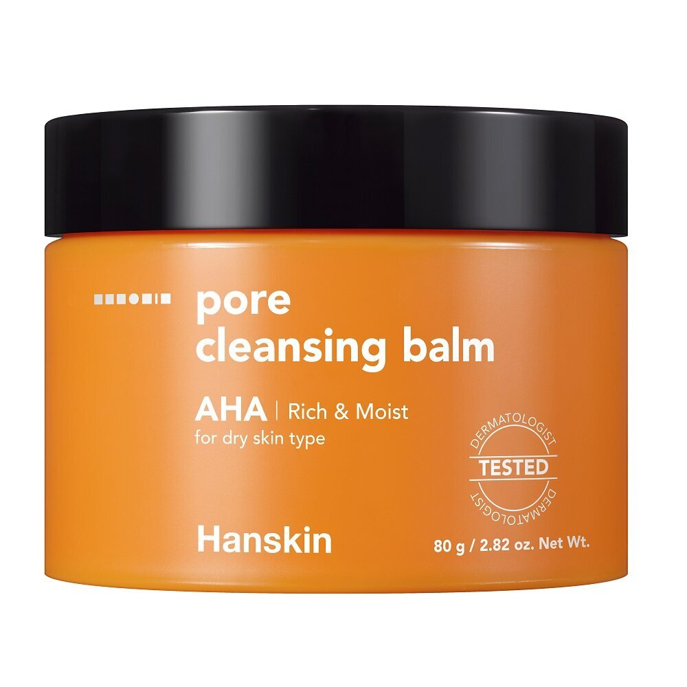 Valomasis veido balzamas Hanskin Pore Cleansing Balm AHA, 80 g kaina ir informacija | Veido prausikliai, valikliai | pigu.lt