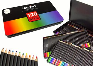 Pieštukų rinkinys LeanToys dėžutėje, 120 spalv. kaina ir informacija | Piešimo, tapybos, lipdymo reikmenys | pigu.lt