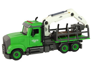 Sunkvežimis su mediena ir priedais LeanToys, žalias kaina ir informacija | Žaislai berniukams | pigu.lt