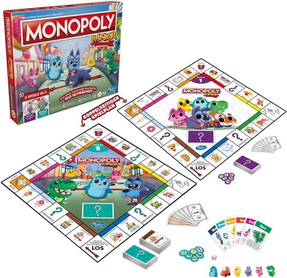 Stalo žaidimas Monopoly Junior 2in1, LT kaina ir informacija | Stalo žaidimai, galvosūkiai | pigu.lt