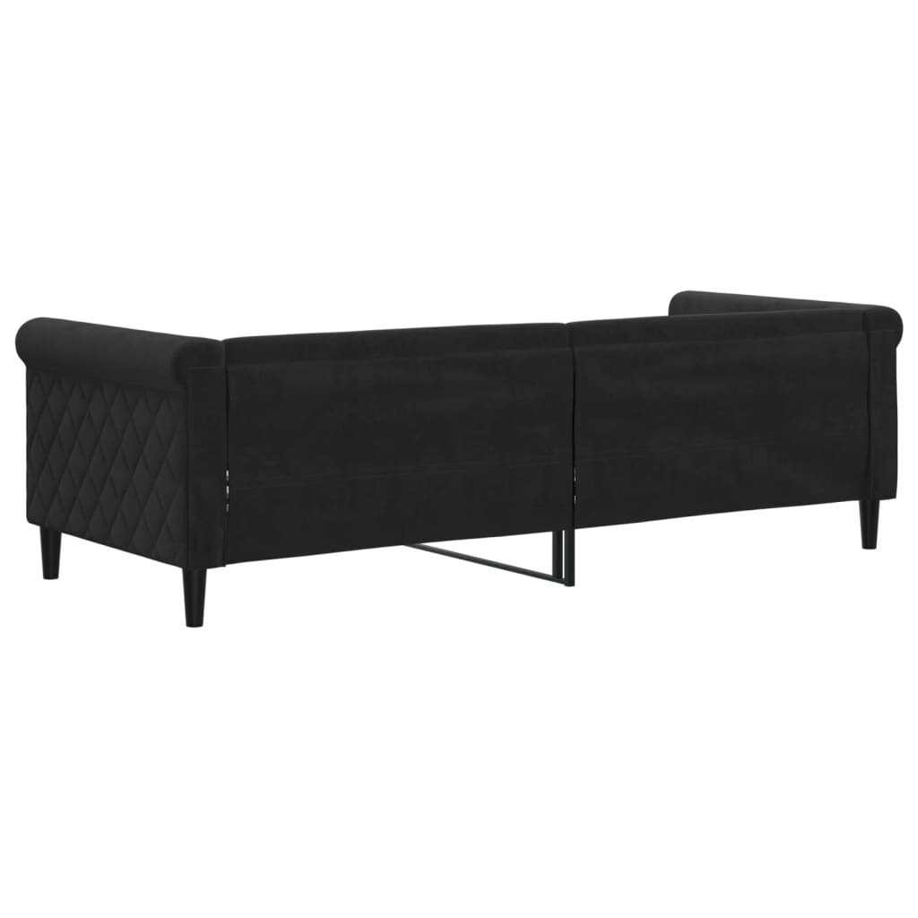 Sofa-lova vidaXL, 80x200 cm, juoda kaina ir informacija | Lovos | pigu.lt