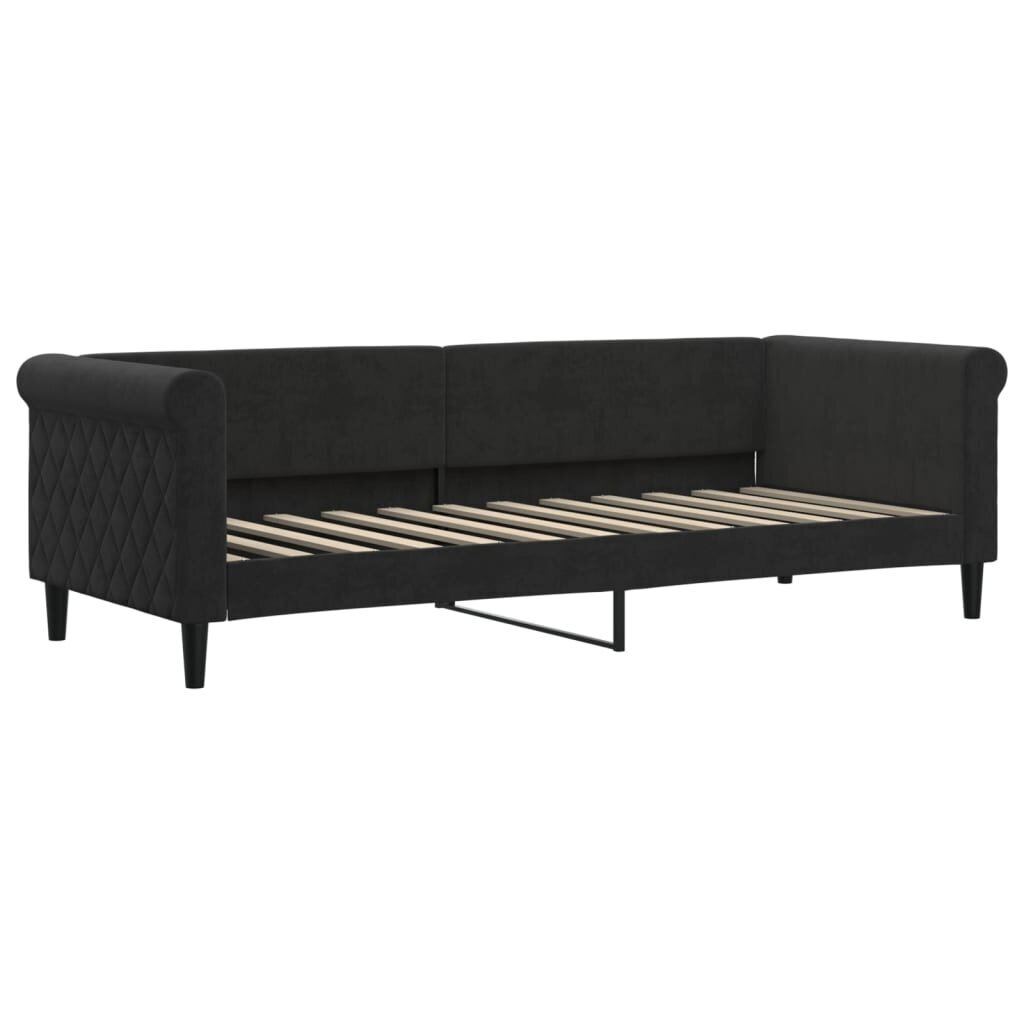 Sofa-lova vidaXL, 80x200 cm, juoda kaina ir informacija | Lovos | pigu.lt