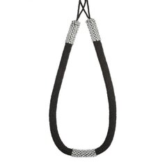 Dekoratyvinė virvė, ilgis 87 cm, juoda kaina ir informacija | Papuošalų gamybai, vėrimui | pigu.lt