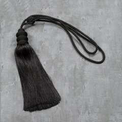 Dekoratyvinė virvė, ilgis 81 cm, juoda kaina ir informacija | Papuošalų gamybai, vėrimui | pigu.lt
