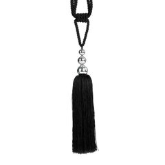 Dekoratyvinė virvelė Emilia, 60 x 26 cm, juoda kaina ir informacija | Papuošalų gamybai, vėrimui | pigu.lt