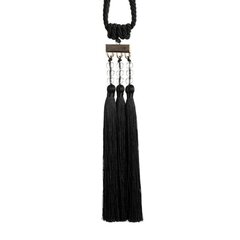 Dekoratyvinė virvė Nora 66x30 cm juoda kaina ir informacija | Papuošalų gamybai, vėrimui | pigu.lt