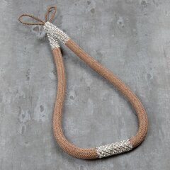 Dekoratyvinė virvė, ilgis 87 cm, auksinė kaina ir informacija | Papuošalų gamybai, vėrimui | pigu.lt