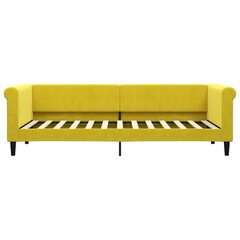 Sofa-lova vidaXL, 100x200 cm, geltona kaina ir informacija | Lovos | pigu.lt