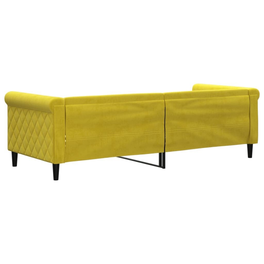 Sofa-lova vidaXL, 100x200 cm, geltona kaina ir informacija | Lovos | pigu.lt