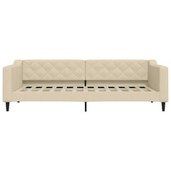 Sofa-lova vidaXL, 90x200 cm, smėlio spalvos kaina ir informacija | Lovos | pigu.lt