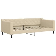 Sofa-lova vidaXL, 90x200 cm, smėlio spalvos kaina ir informacija | Lovos | pigu.lt