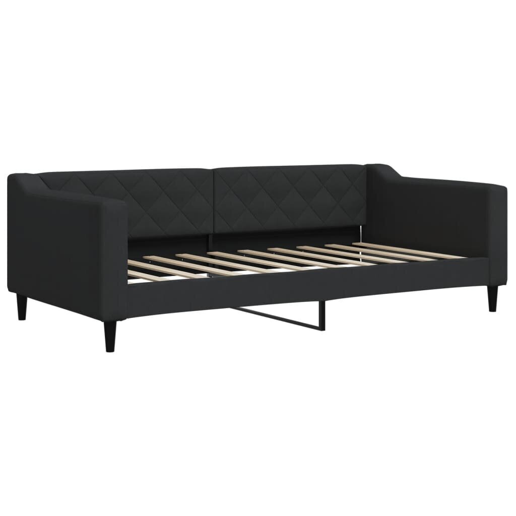 Sofa-lova vidaXL, 90x190 cm, juoda kaina ir informacija | Lovos | pigu.lt