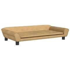 Aksomo lova šunims VidaXL, 100x50x21 cm, ruda kaina ir informacija | Guoliai, pagalvėlės | pigu.lt