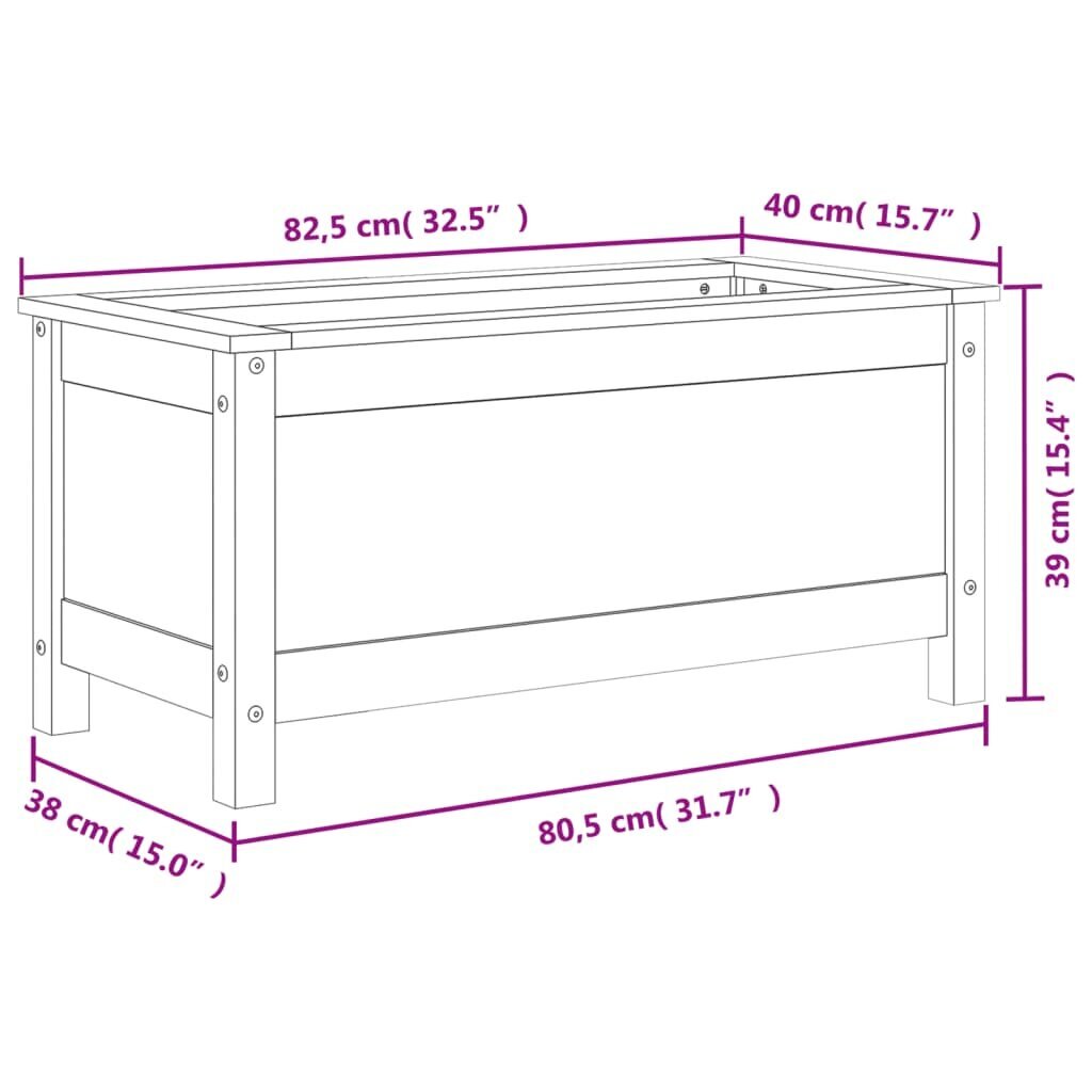 Sodo lovelis, 82,5x40x39cm kaina ir informacija | Loveliai | pigu.lt