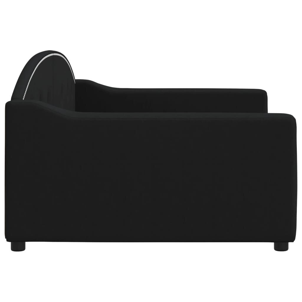 Sofa-lova vidaXL, 100x200 cm, juoda kaina ir informacija | Lovos | pigu.lt