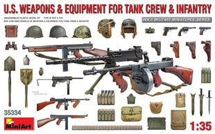 Klijuojamas Modelis MiniArt 35334 U.S. Weapons & Equipment for Tank Crew & Infantry 1/35 kaina ir informacija | Klijuojami modeliai | pigu.lt