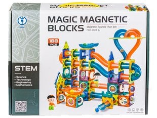 Magnetiniai mokomieji konstrukciniai blokeliai Stem, 188 d. kaina ir informacija | Konstruktoriai ir kaladėlės | pigu.lt