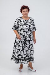 Платье Natalia, чёрно-белое цена и информация | Платья | pigu.lt