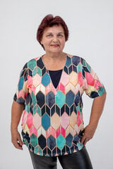 Блузка  Margarite By Mako, с однотонной вставкой цена и информация | Женские блузки, рубашки | pigu.lt