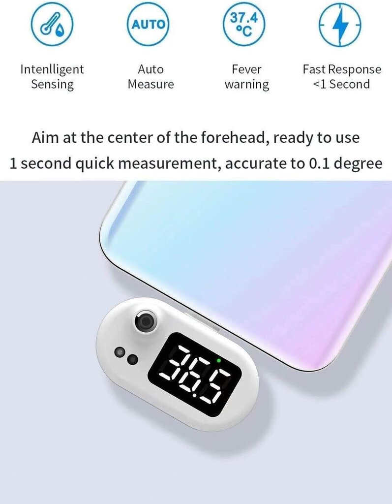 Bekontaktinis termometras skirtas iPhone kaina ir informacija | Meteorologinės stotelės, termometrai | pigu.lt