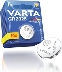 Батарея Varta CR2025 3,0В 10 шт. цена и информация | Батарейки | pigu.lt