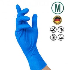 Nitras nitrilinės pirštinės Tough Grip mėlynos, M dydis 500 vnt. kaina ir informacija | Darbo pirštinės | pigu.lt