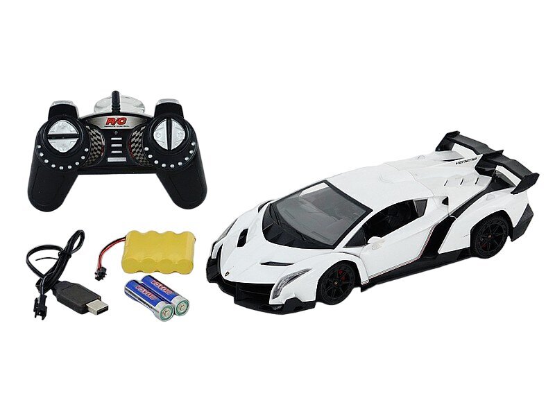 RC automobilis Lamborghini, baltas, 1:18 kaina ir informacija | Žaislai berniukams | pigu.lt